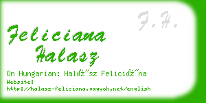 feliciana halasz business card